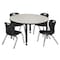 Regency Tables > Height Adjustable > Round Table & Chair Sets, 48 W, 48 L, 23-34 H, Maple TB48RNDPLAPBK45BK - alternate 1